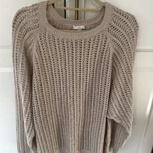 J. Jill Women's Cream Knit Sweater